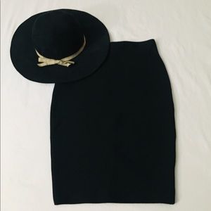 Chocolate u.s.a Black Stretch Pencil Skirt size S